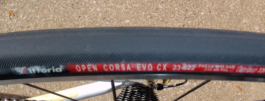 An Open Corsa EVO CX 320 after 1600 km on the rear